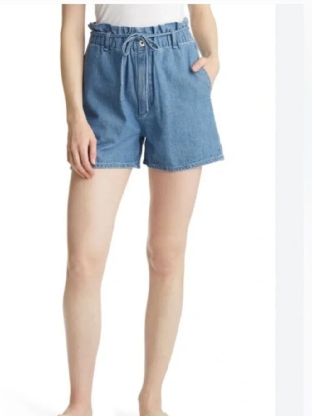 Rag & Bone Paper Bag Lightweight Denim Shorts Size 28